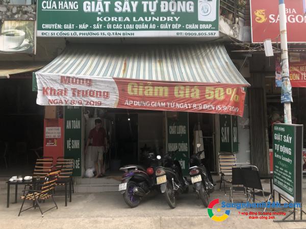 Sang gấp tiệm giặt ủi mặt tiền đường lớn, khu dân cư đông, trung tâm quận Tân Bình.